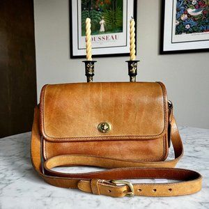 Vintage Coach Tan Compartment Shoulder Crossbody Bag 9850 Made in USA